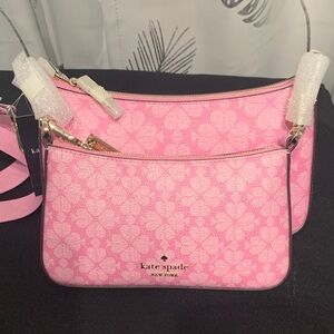 Kate Spade NWT Pink Floral Shoulder Bag Set